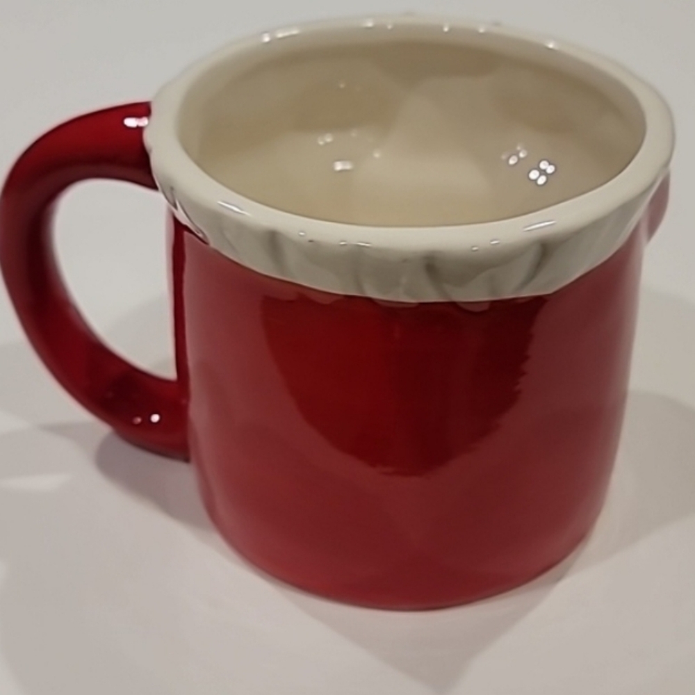 Bo's Artisan Attic Santa With A Gift Holiday Large Coffee Mug Red Green - Picture 4 of 7